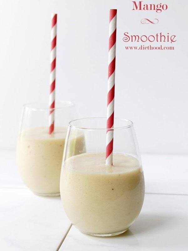 Mango Banana Smoothie | www.diethood.com | #mango #smoothie