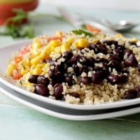 Southwestern Quinoa Salad with Creamy Avocado Dressing | www.diethood.com | #recipe #quinoa #salad