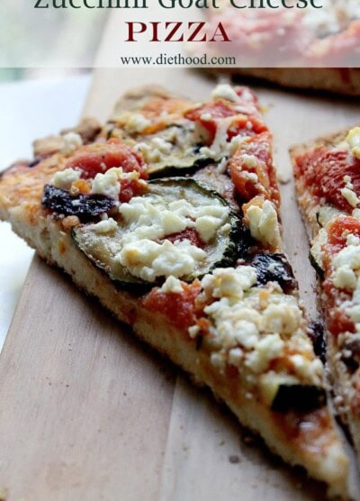 Zucchini Goat Cheese Pizza | www.diethood.com | #pizza #recipe #zucchin