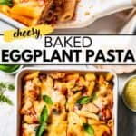 Eggplant Pasta Pinterest image.