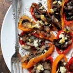 Bacon and Mushrooms Stuffed Peppers