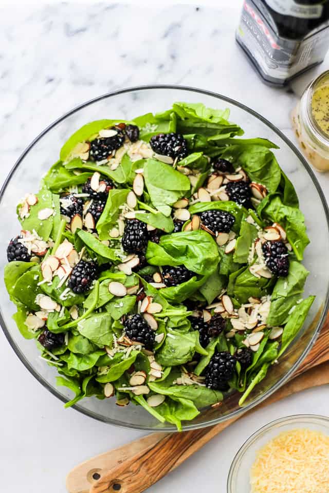 Blackberries and Spinach Salad