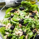 Spinach Blackberry Salad with Lemon Poppyseed Dressing