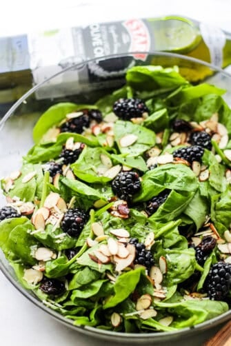 Spinach Salad with Blackberries and Lemon Poppyseed Dressing