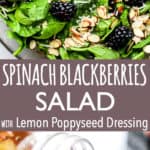 Spinach blackberry salad pinterest image.