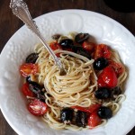 Pasta with Tomatoes, Garlic and Olives {Appreciation Post}