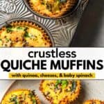 Quiche muffins Pinterest image.