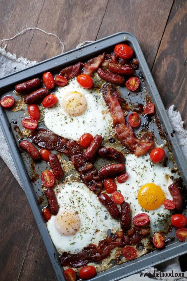 Bacon and Eggs Breakfast Bake | www.diethood.com
