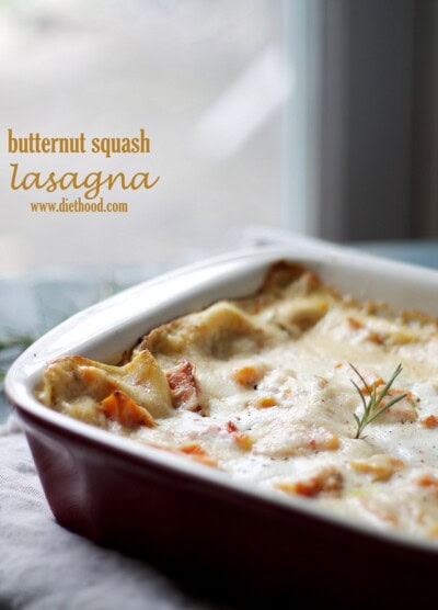Butternut Squash Lasagna | www.diethood.com
