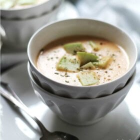 Apple and Cheddar Soup | www.diethood.com