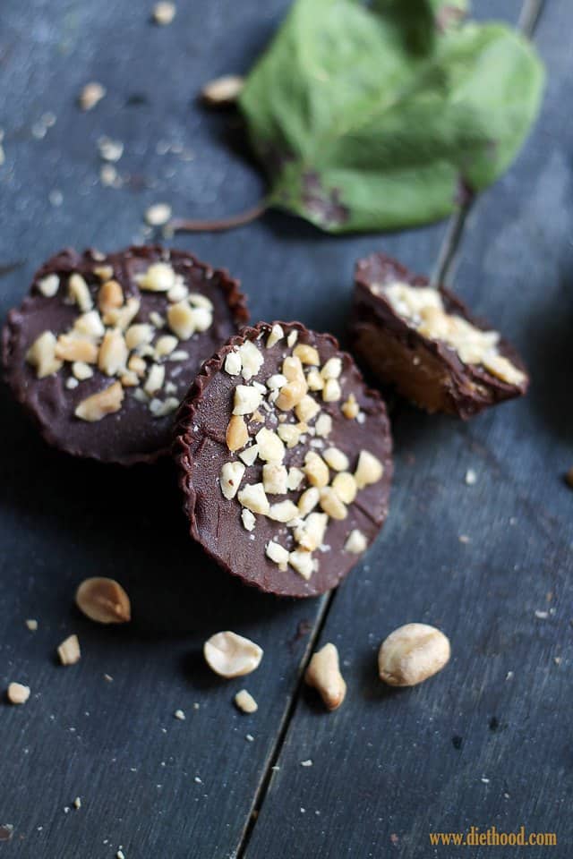 Chocolate Pumpkin Peanut Butter Cups | www.diethood.com