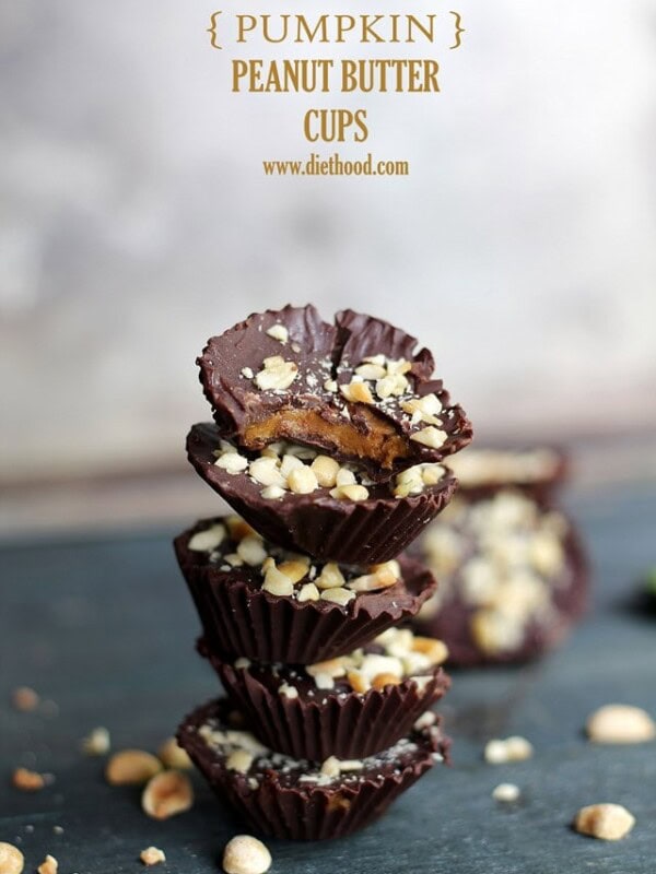 Chocolate Pumpkin Peanut Butter Cups | www.diethood.com