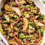 Brussel Sprouts Salad with Apples and Candied Walnuts