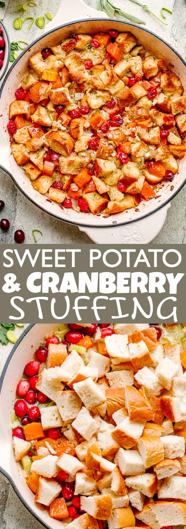 Sweet Potato & Cranberry Stuffing Recipe | Best Thanksgiving Stuffing