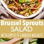brussel sprouts salad pin image