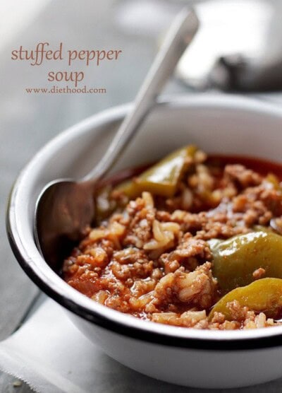 Stuffed Pepper Soup | www.diethood.com