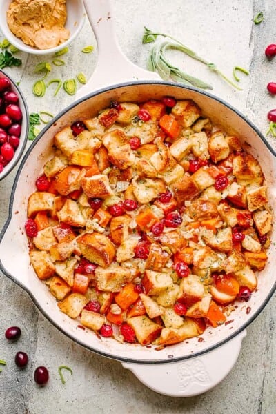 Sweet Potato & Cranberry Stuffing Recipe | Best Thanksgiving Stuffing
