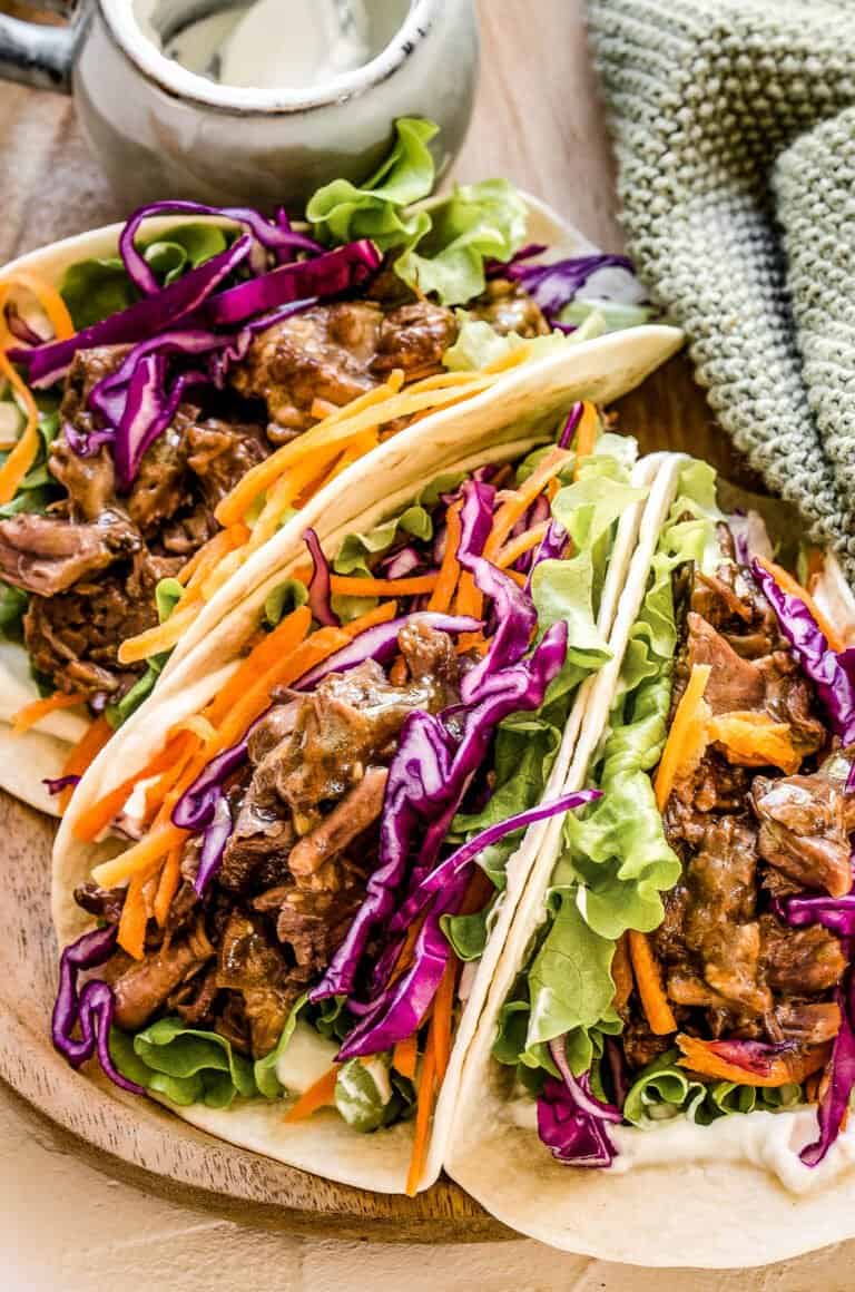 Sweet Korean BBQ Beef Tacos | Diethood