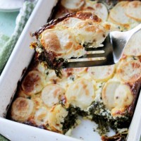 Spinach, Feta and Potato Gratin | www.diethood.com