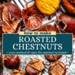 Roasted chestnuts Pinterest image.