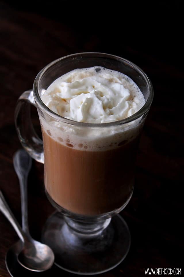 Authentic Irish Coffee | www.diethood.com | A delicious and warm Authentic Irish Coffee made with whiskey, coffee, and heavy cream. | #recipe #coffee #irishcoffee