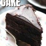 Black Magic chocolate cake Pinterest image.