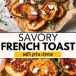 Savory French toast Pinterest image.