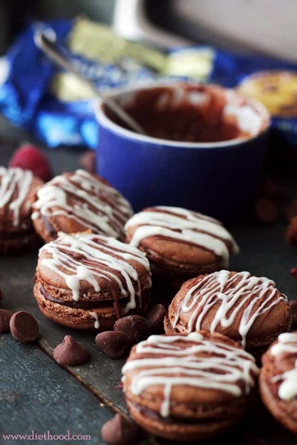 Chocolate Raspberry Macarons | Diethood