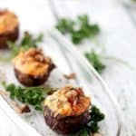 Salsa Bacon and Cheese Dip Stuffed Mushrooms Recipe | Easy Appetizer