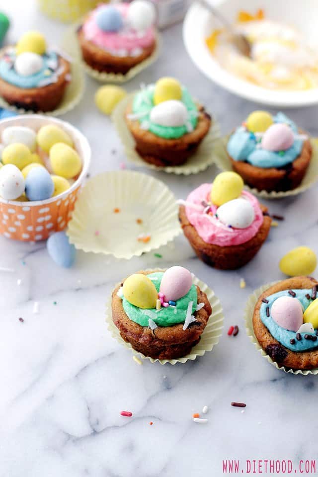 Easy Easter Cookie Cups with Coconut Buttercream Frosting Recipe