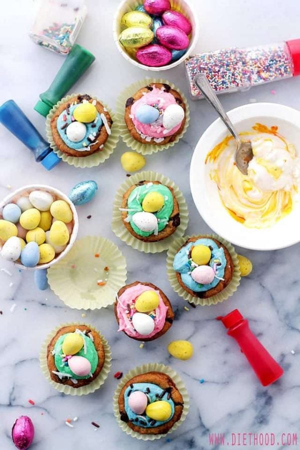 Easy Easter Cookie Cups with Coconut Buttercream Frosting Recipe
