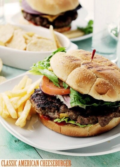 Classic American Cheeseburger at www.diethood.com