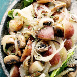 Dijon Potato Salad with Mushrooms and Onions