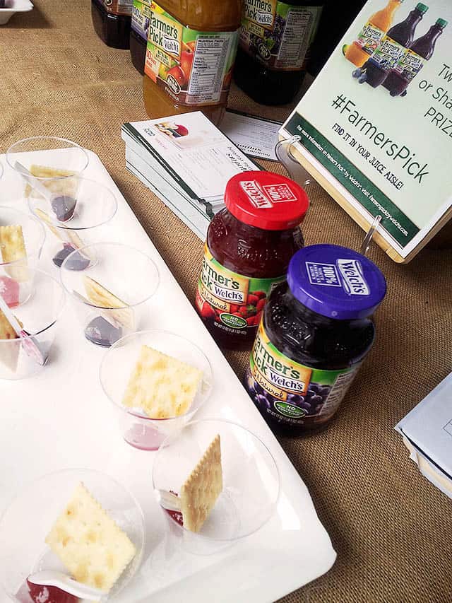 A sample plate of crackers and jelly.