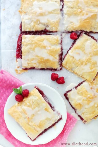 Phyllo Raspberry Pop Tarts with Vanilla Glaze | Homemade Pop Tarts