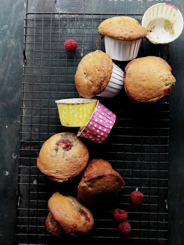 Raspberry Muffins | www.diethood.com | Fresh raspberries and yogurt make these beautiful Raspberry Muffins super moist and incredibly delicious! | #recipe #muffins #breakfast #raspberries