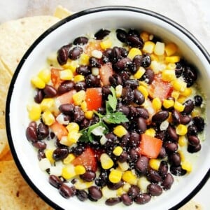 Southwestern Avocado Dip at Diethood | www.diethood.com | Layered Southwestern Avocado Dip made with a smooth avocado mixture, black beans, sweet corn and tomatoes. | #recipe #avocados #appetizer