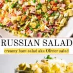 Russian Salad Pinterest image.