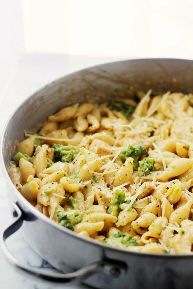 Chicken Broccoli Shells And Cheese Recipe Diethood