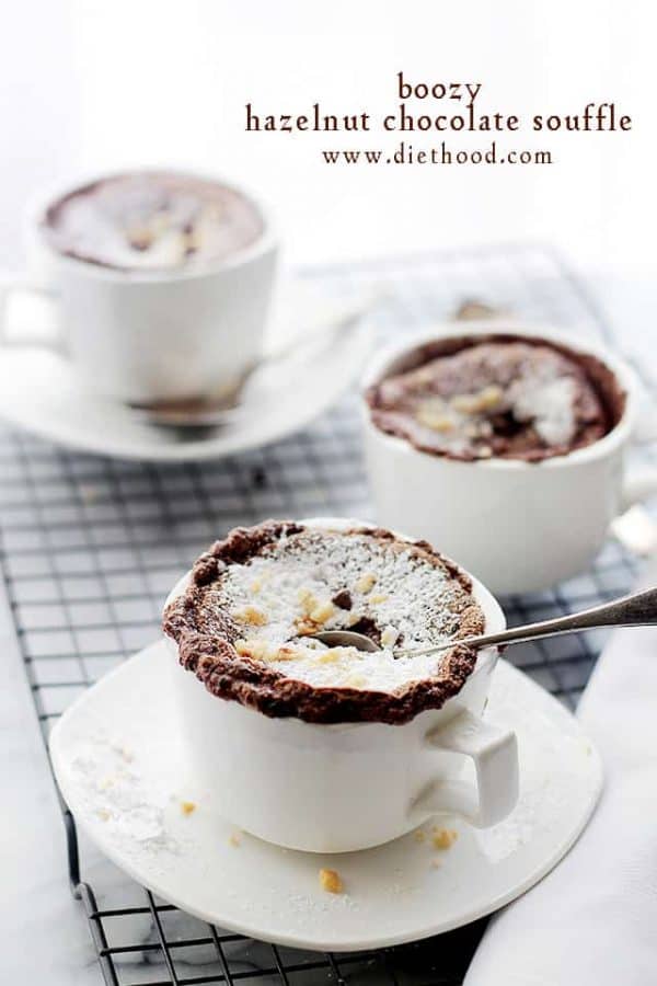 Boozy Hazelnut Chocolate Souffle Recipe | Diethood