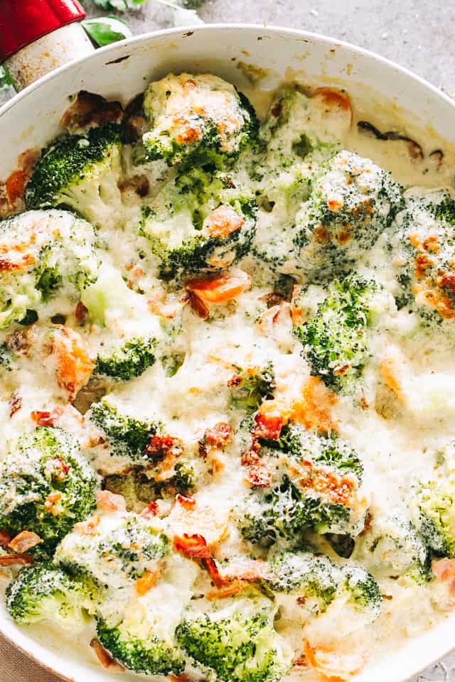 Creamy Broccoli and Cheese with Bacon