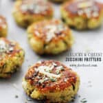 Garlicky & Cheesy Quinoa Zucchini Fritters | Easy Zucchini Recipe