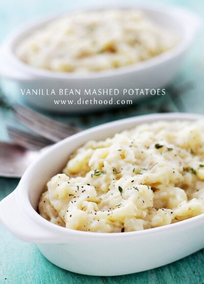 Vanilla Bean Mashed Potatoes | www.diethood.com | Vanilla adds a lot of flavor to this classic mashed potatoes recipe.