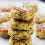 Garlicky & Cheesy Quinoa Zucchini Fritters | www.diethood.com | Packed with Quinoa and Zucchini, these Fritters are super delicious and very easy to make!