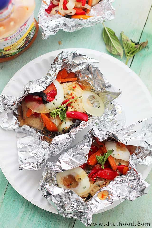 Oven-Baked Chicken and Vegetables in Foil Recipe