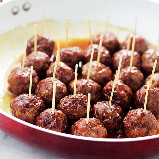 Brown Sugar-Glazed Turkey Meatballs Recipe | Baked Turkey Meatballs