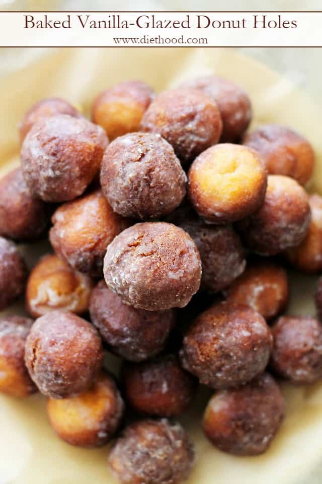 Baked Vanilla-Glazed Donut Holes