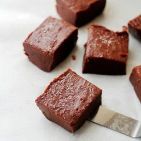 Spicy Mexican Hot Chocolate Fudge | www.diethood.com | With a little cayenne pepper, chili powder and lots of cinnamon, this fudge is spicy, delicious, chocolaty and EASY!
