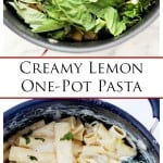 Creamy Lemon One Pot Pasta photo collage
