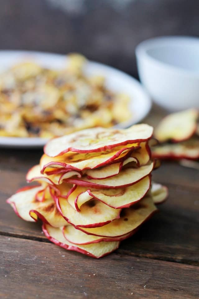 Apple Chips | www.diethood.com | Thin and crispy Apple Chips made in the microwave! 